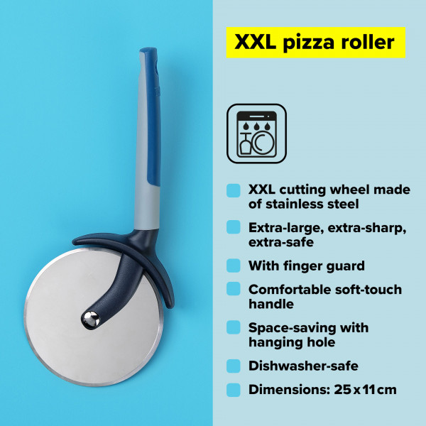Ρόδα Κοπής Πίτσας XXL Ανοξείδωτη Φ11x25cm TASTY - Image 5