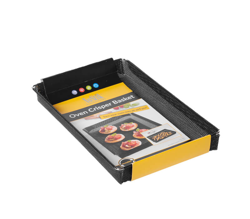 Αντικολλητικό διάτρητο ταψί φούρνου Crisper 18x28x3 cm μαύρο NoStik - Image 3